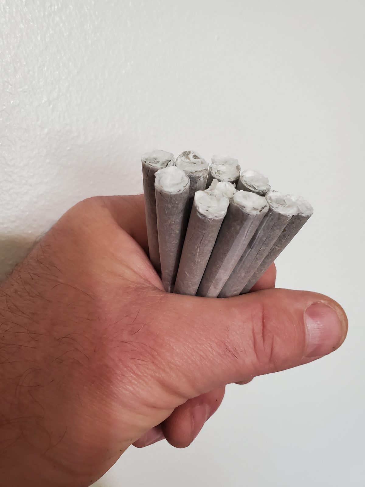 Dutch Crown pre-rolls made on the Fill N' Fold pre-roll machine, tips showing the folded crown finish