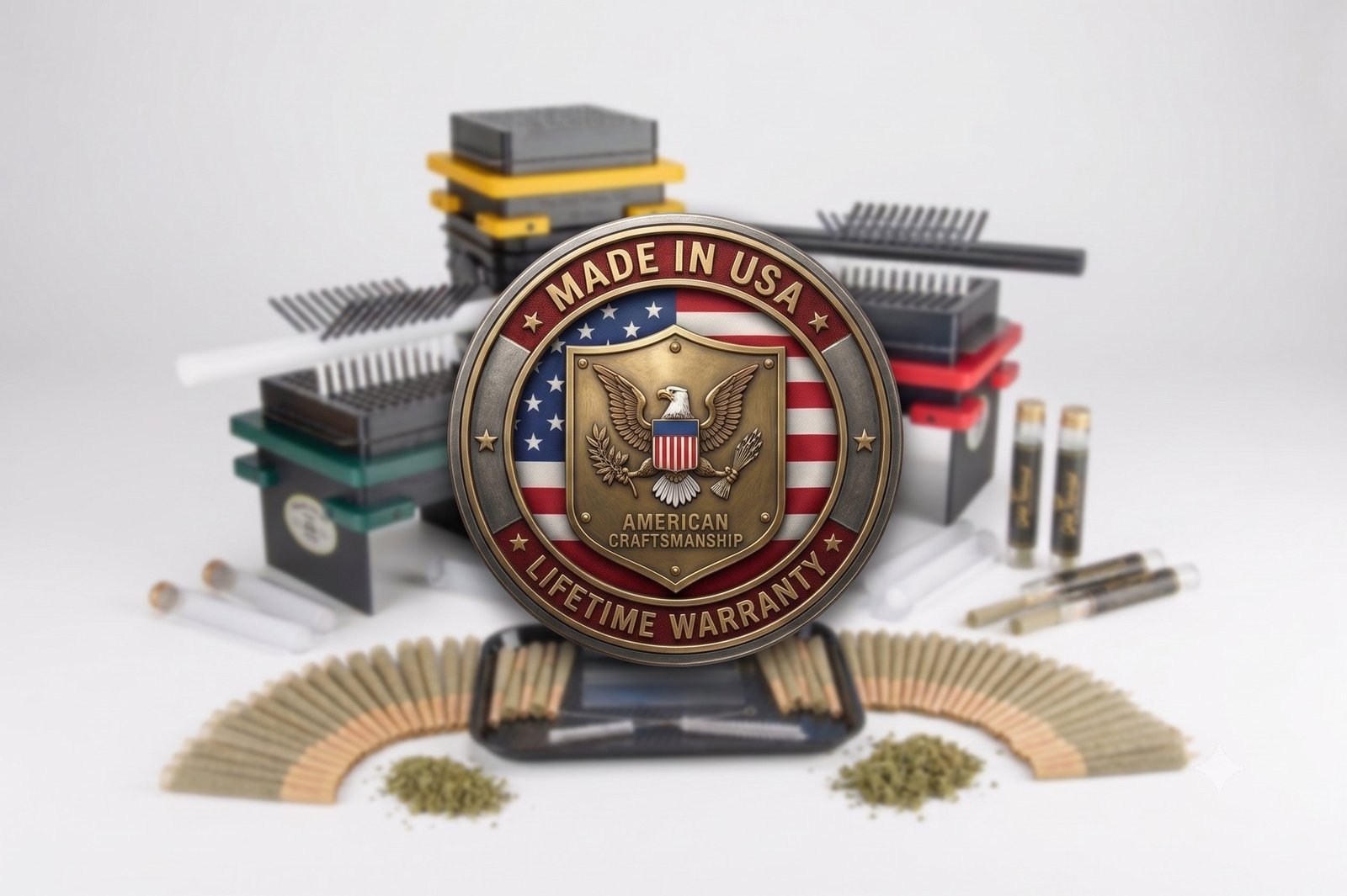 Made in USA — American craftsmanship, lifetime warranty pre-roll machines